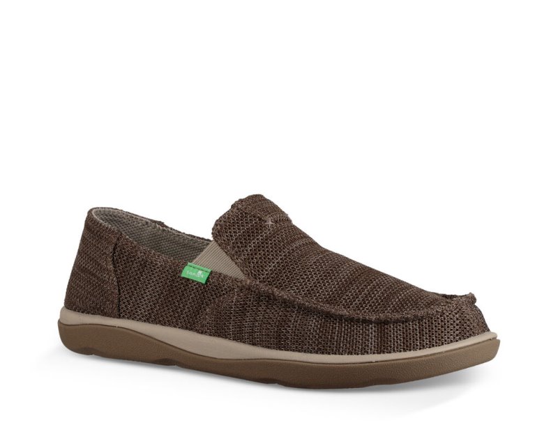 Sanuk Mesh Vagabond Tripper Men's Sidewalk Surfers Khaki | Canada 209SGL